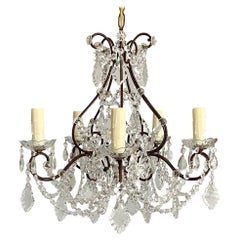 Small-Scale Italian Crystal Beaded Chandelier