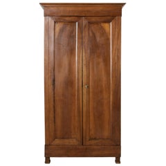 Small Scale Late 18th Century French Directoire Period Walnut Armoire or Cabinet