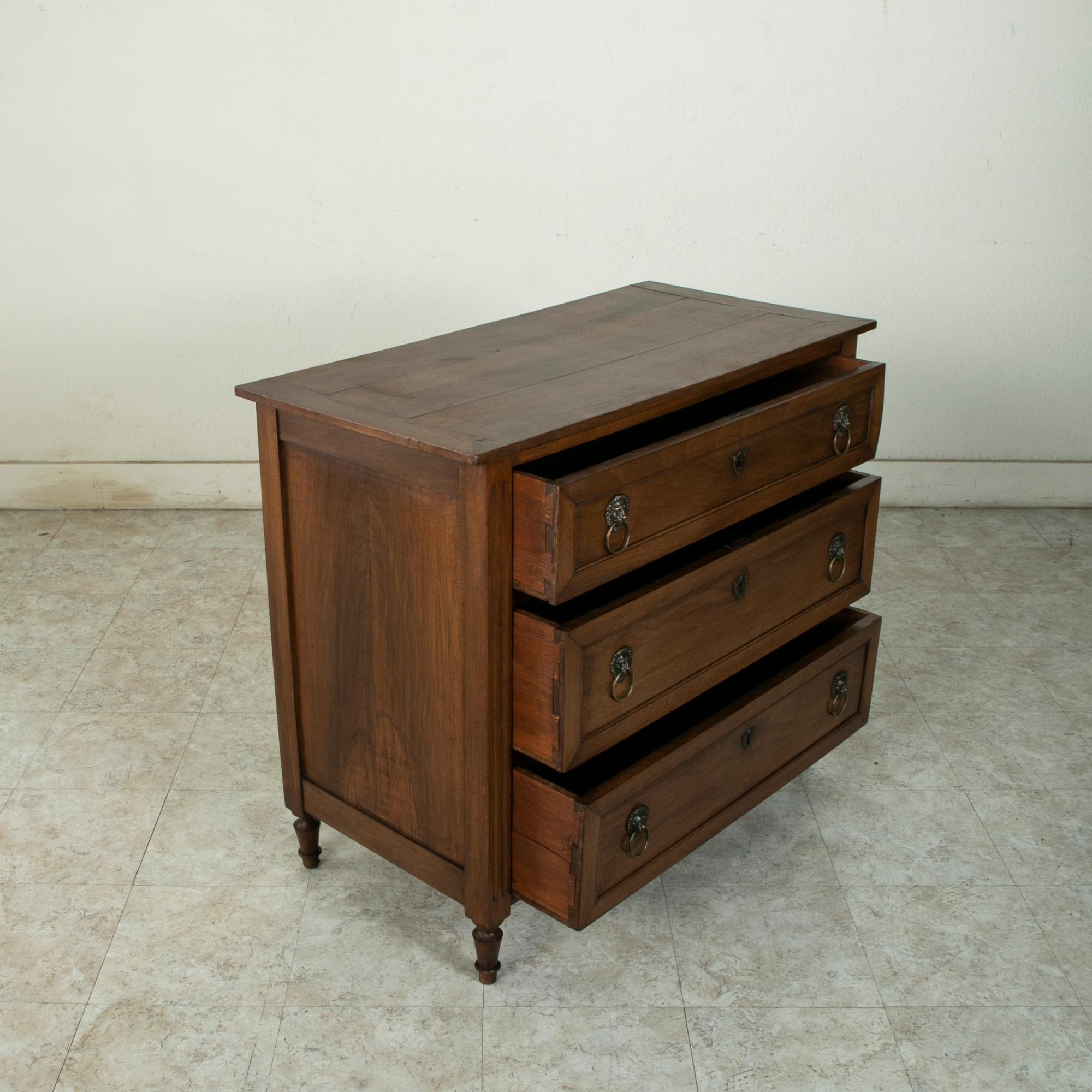 Small Scale Late 18th Century French Louis XVI Period Walnut Commode or Chest 5