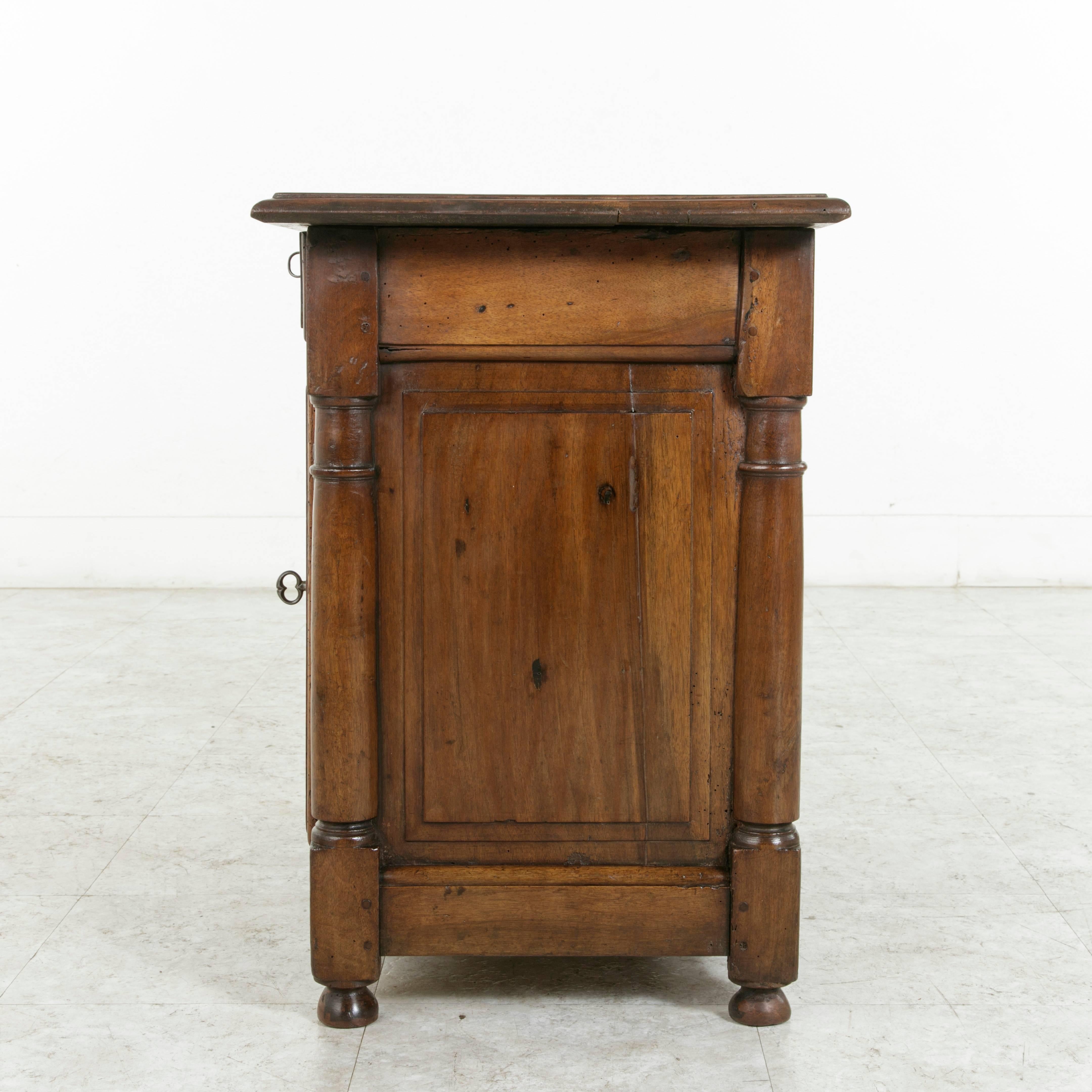 Small-Scale Late 18th Century French Walnut Cabinet or Nightstand 1