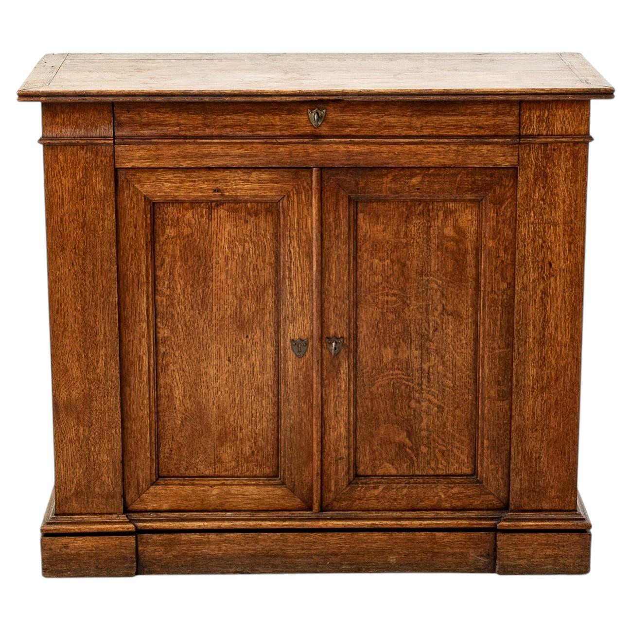 Small Scale Late 19th Century French Oak Buffet or Cabinet