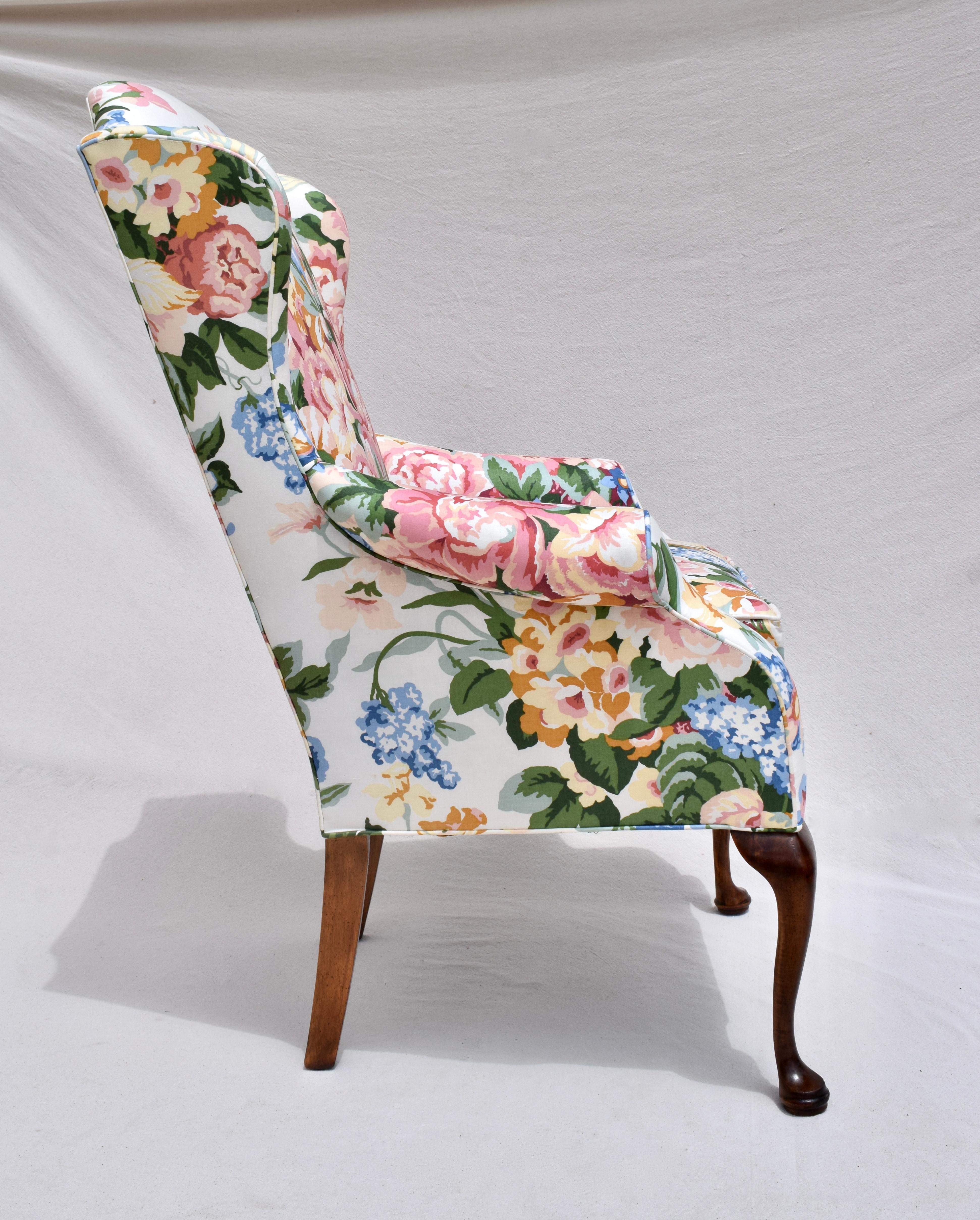 floral wingback chairs