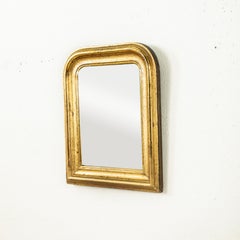 Small Scale Mid-19th Century French Louis Philippe Period Gilt Wood Mirror