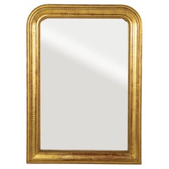 Small Scale Mid-19th Century French Louis Philippe Period Gilt Wood Mirror