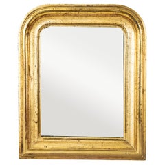 Small Scale Mid-19th Century French Louis Philippe Period Gilt Wood Mirror