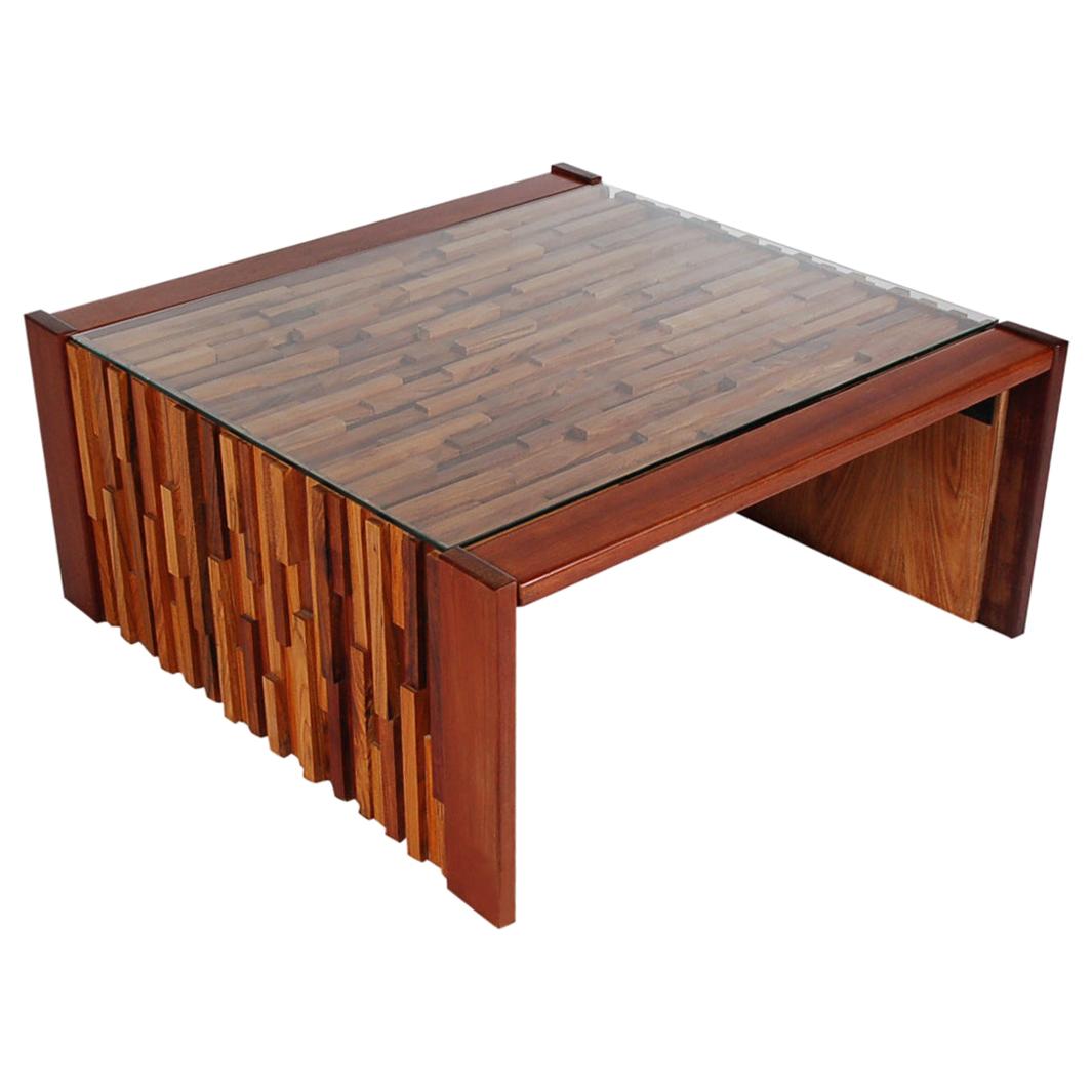 Small Scale Mid Century Modern Exotic Wood Coffee Tables by Percival Lafer
