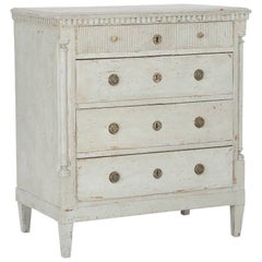 Small-Scale Painted Danish Louis XVI Oakwood Chest