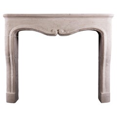 Antique Small Scale, Rustic French Stone Fireplace