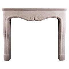 Small Scale, Rustic French Stone Fireplace