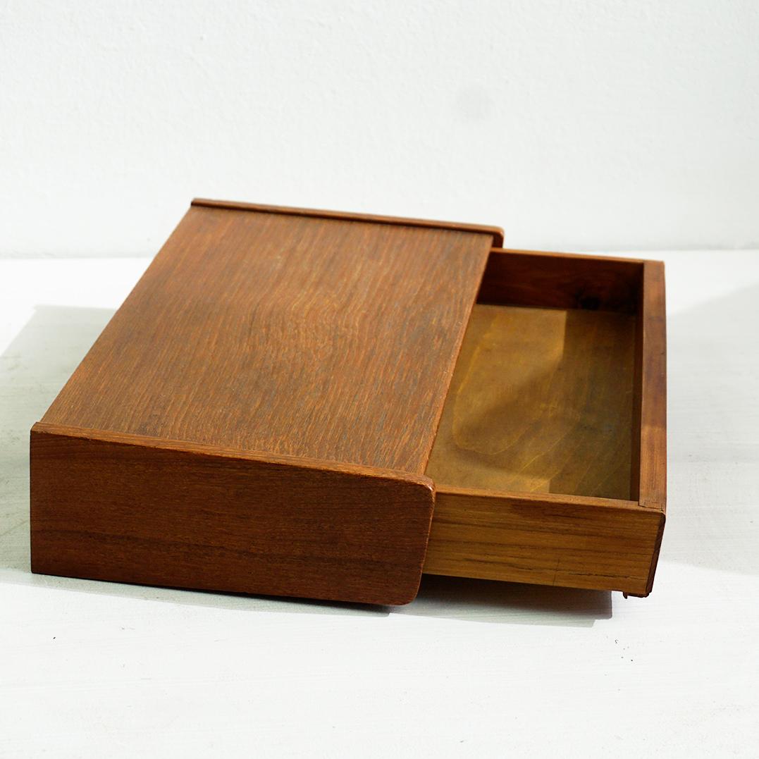 Mid-20th Century Small Scandinavian Floating Teak Chest of Drawers For Sale