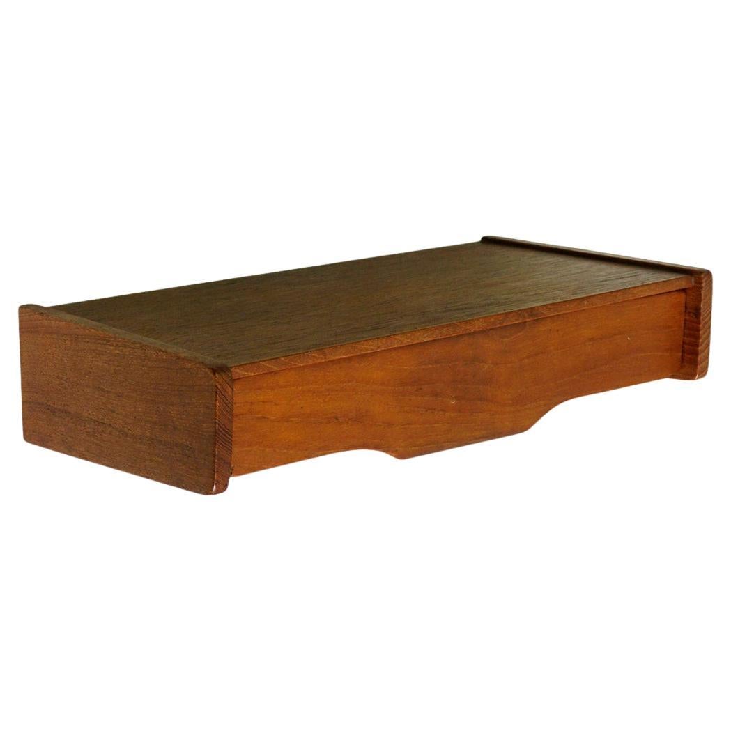Small Scandinavian Floating Teak Chest of Drawers For Sale