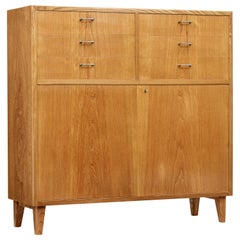 Small Scandinavian Mid-20th Century Elm Sideboard