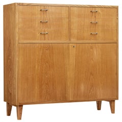 Small Scandinavian Mid-20th Century Elm Sideboard