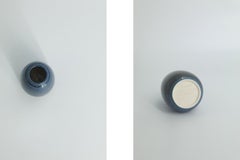 Small Scandinavian Modern Collectible Blue Stoneware Vase No. 108 by Gunnar Borg
