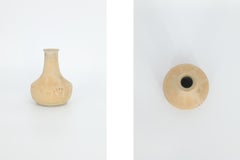 Small Scandinavian Modern Collectible Sandy Brown Stoneware Vase by Gunnar Borg