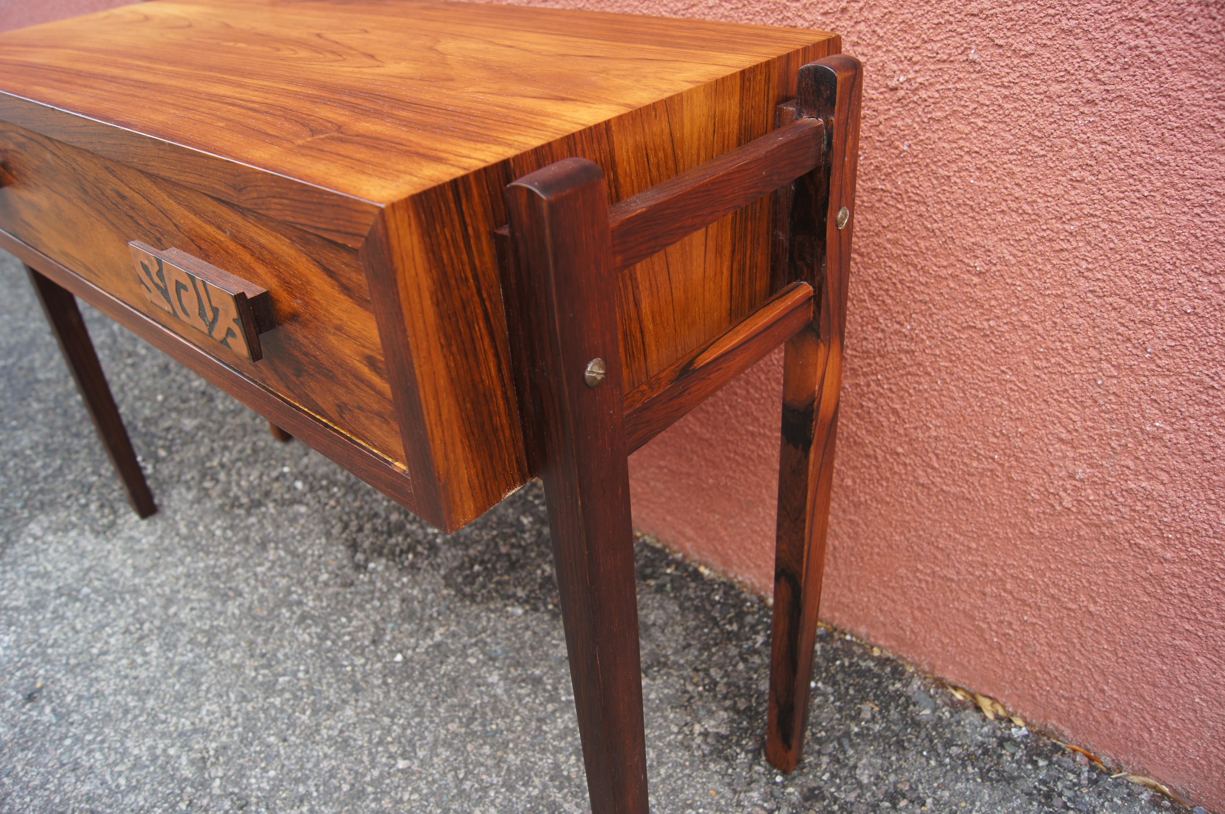 Mid-20th Century Small Scandinavian Rosewood Side Table