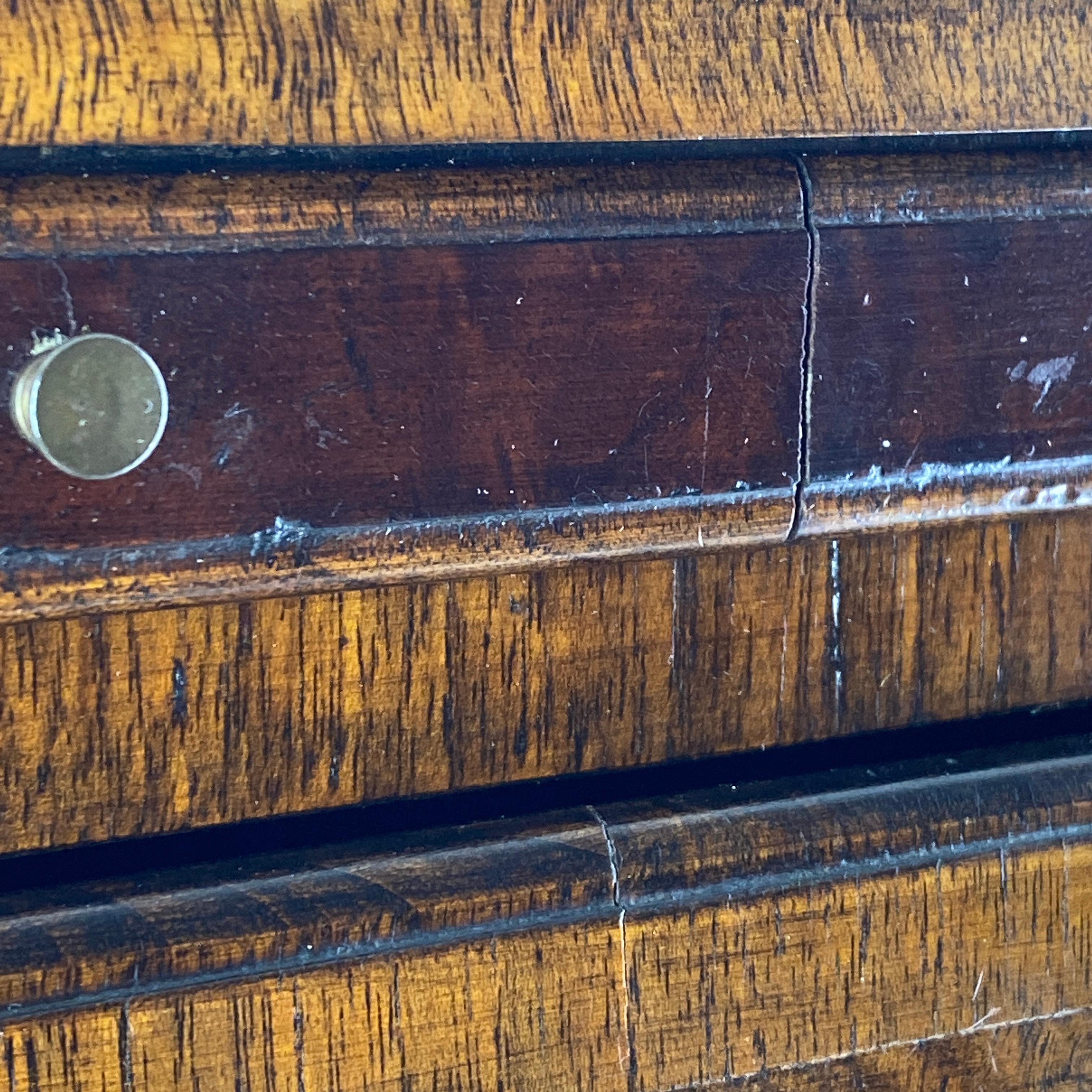 Small Scandinavian Walnut and Mahogany Chest of Drawers with Brass Hardware 10