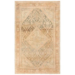 Small Scatter Size Antique Persian Mahal Rug. Size: 4 ft 4 in x 6 ft 10 in
