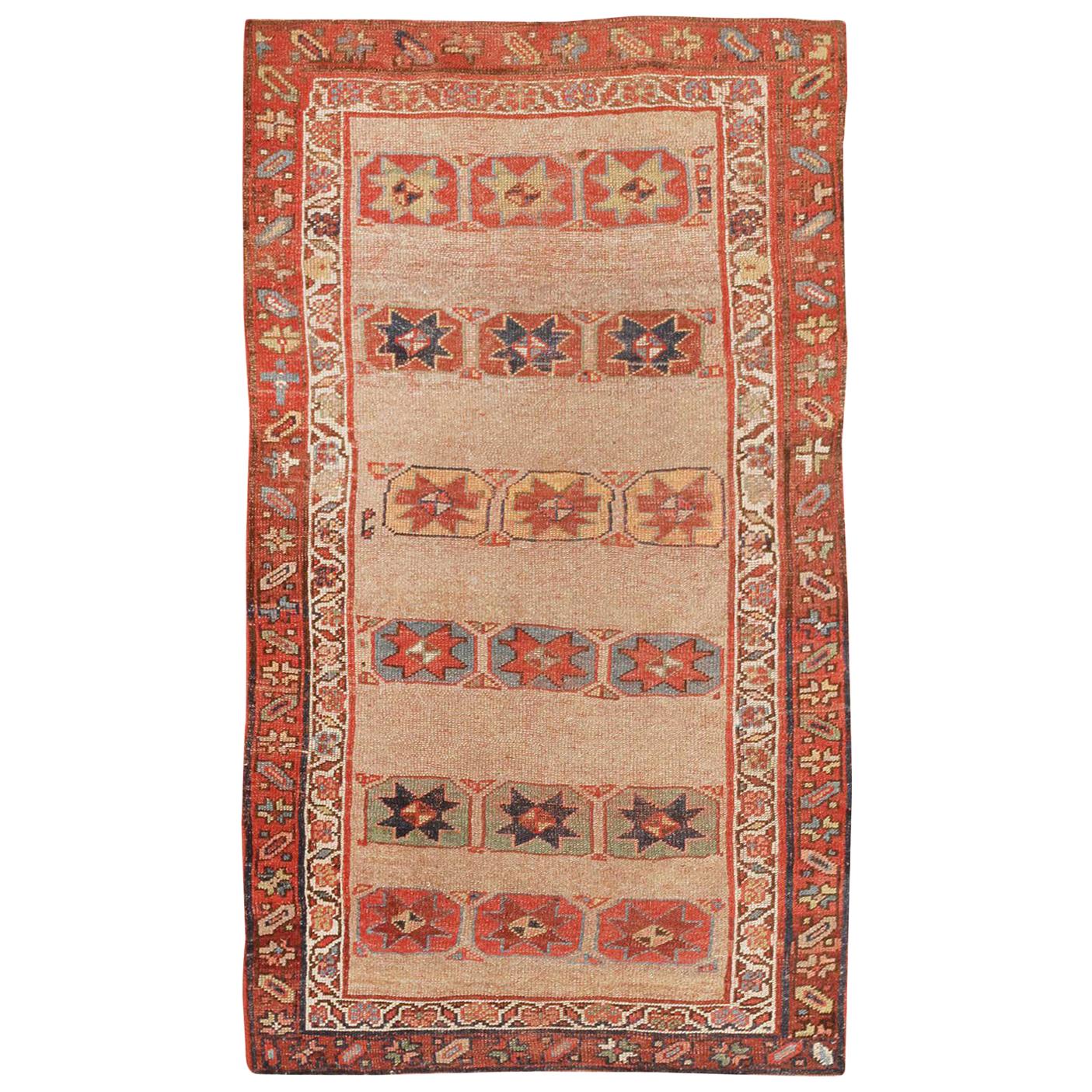 Small Tribal Antique Kurdish Persian Rug at 1stDibs