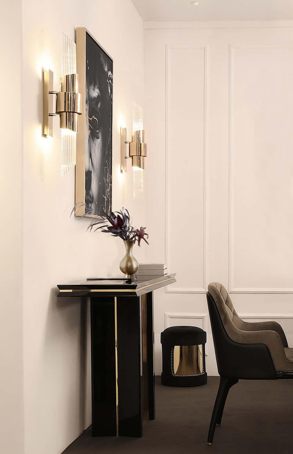 Small Sconce in Gold-Plated Brass and Crystal Glass In New Condition For Sale In Saint-Ouen, FR