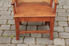 Kleiner schottischer Orkney-Flügelsessel mit handgeflochtener Strohlehne, um 1900