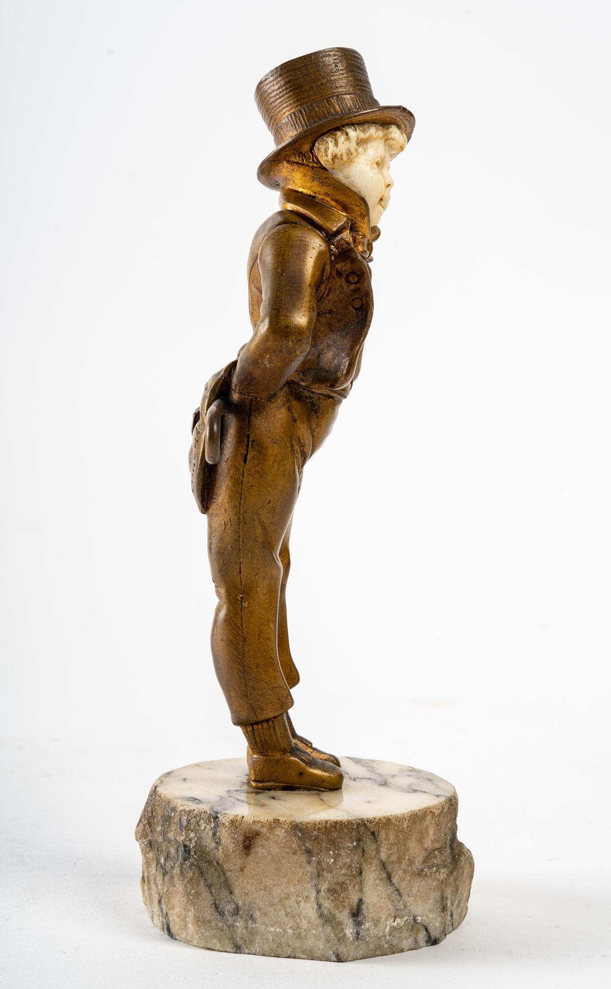 Début du 20ème siècle Petite sculpture de Georges Omerth