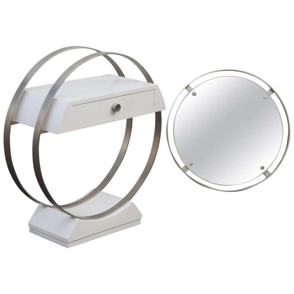Rimadesio Wall Unit Console Mirror Italian Minimal Design 1980s Blach ...