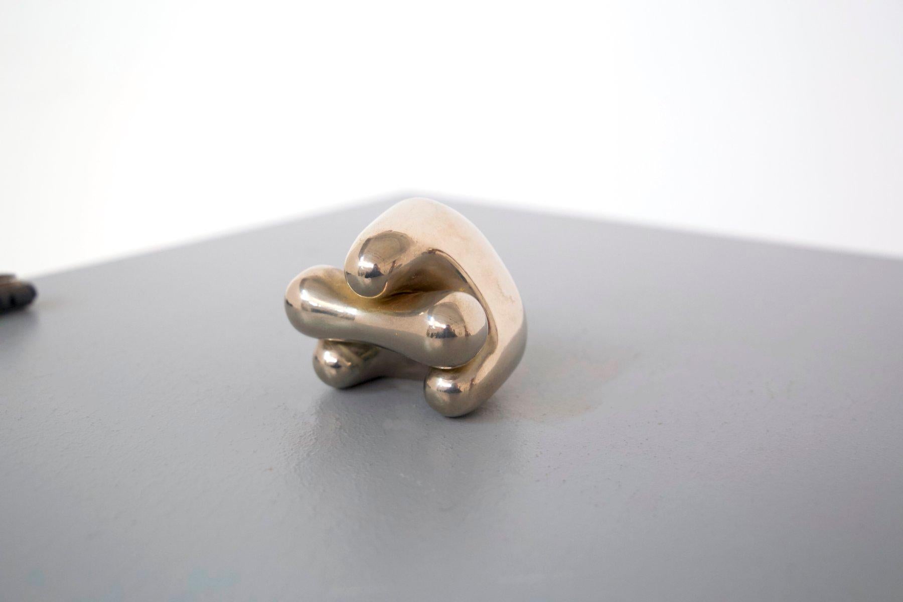 Metal Small Sculpture of Fluid Man Representing Phallus For Sale