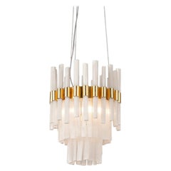 Small Selenite Chandelier Lamp by Aver