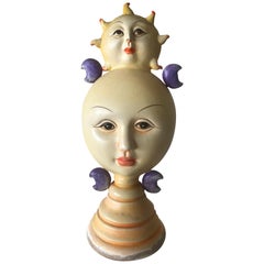 Small Sergio Bustamante Ceramic Sculpture, 1970s