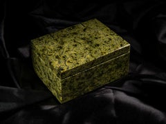 Serpentin Stein Box fein Schmuck Halter Geschenk Frau Freundin Naturstein Kunst