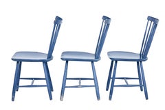 Small Set of 19th Century Swedish Painted Dining Chairs