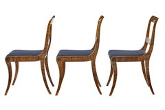 Small Set of 3 1920s Birch Chairs Attributed to David Blomberg