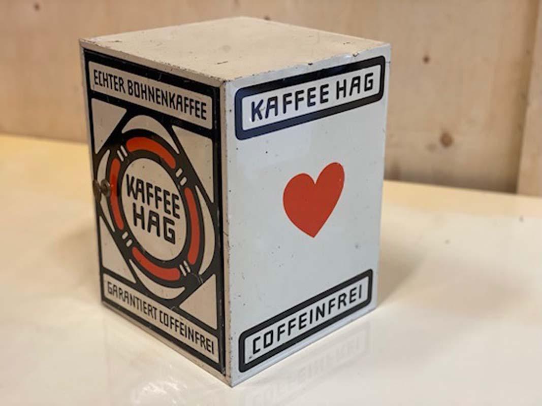 Mid-Century Modern Small Sheet Metal Cabinet from Kaffee Hag, 1950s