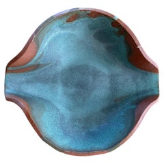 Small Shell Bowl with Turquoise Glaze