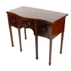 Small 19th Century Sheraton Georgian Style Inlaid Mahogany Sideboard