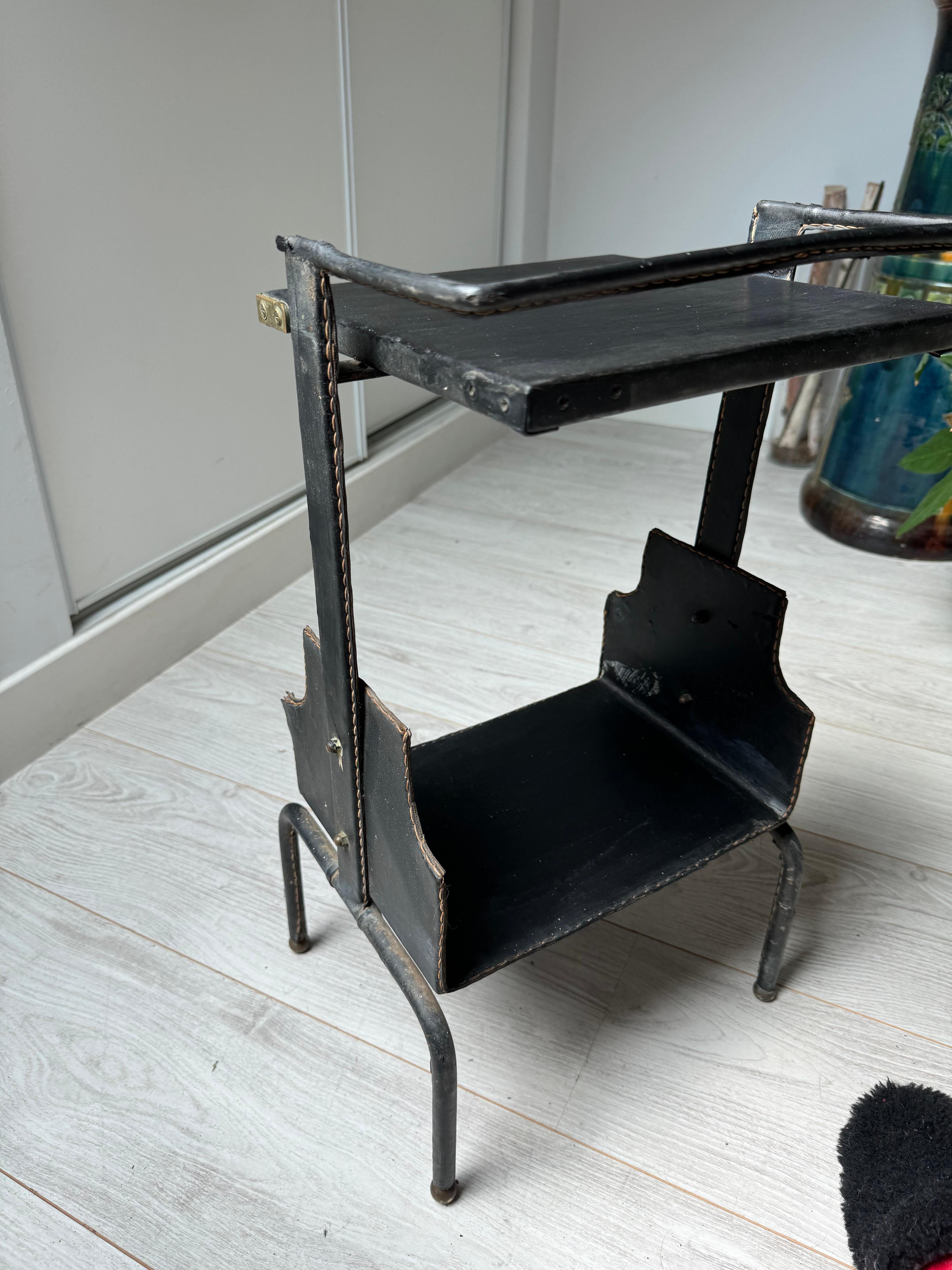 Modern Small side table by Jacques ADNET For Sale