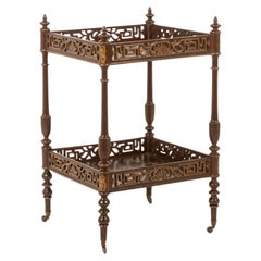 Small side table decorated with Japanese-style lacquer. Napoleon III period.