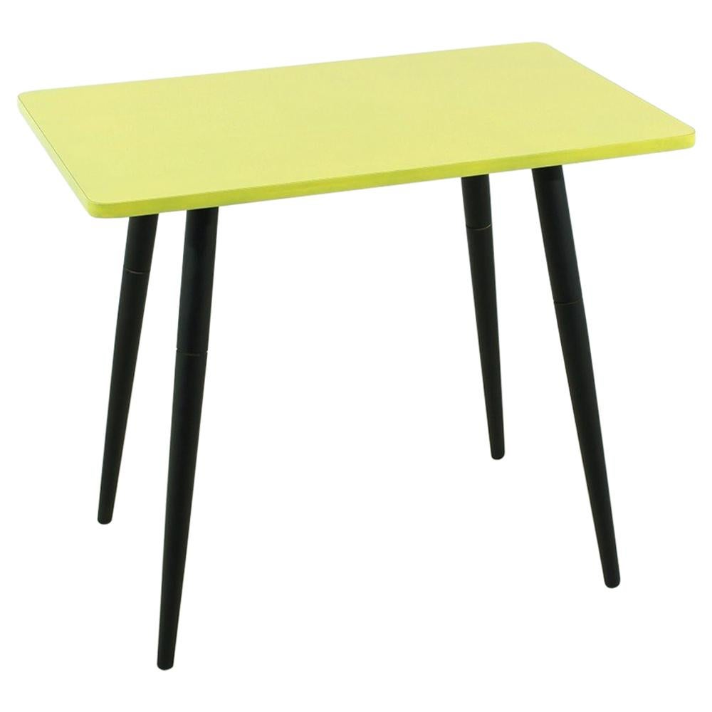 Small Side Table in Yellow, 1950s For Sale