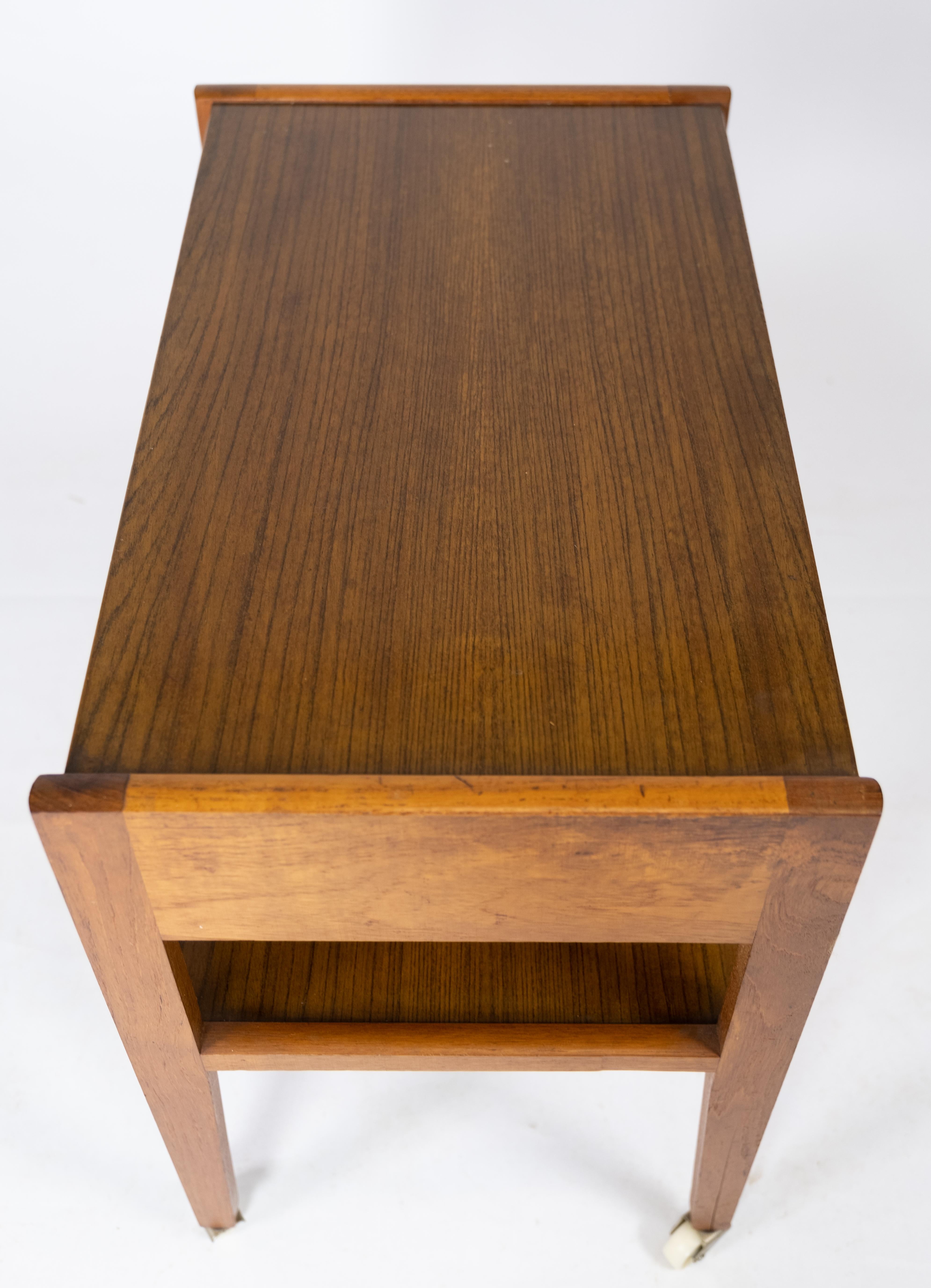 Scandinavian Modern Small Side Table with Drawer in Teak from the 1960s For Sale 2