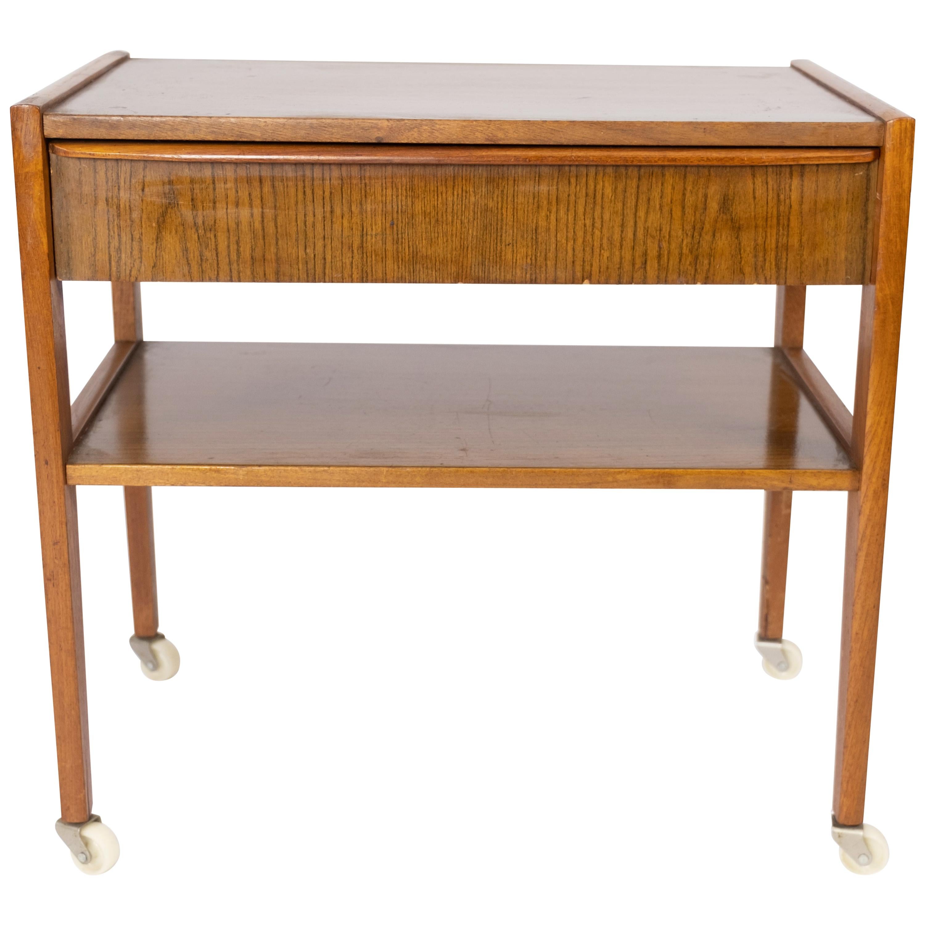 Scandinavian Modern Small Side Table with Drawer in Teak from the 1960s