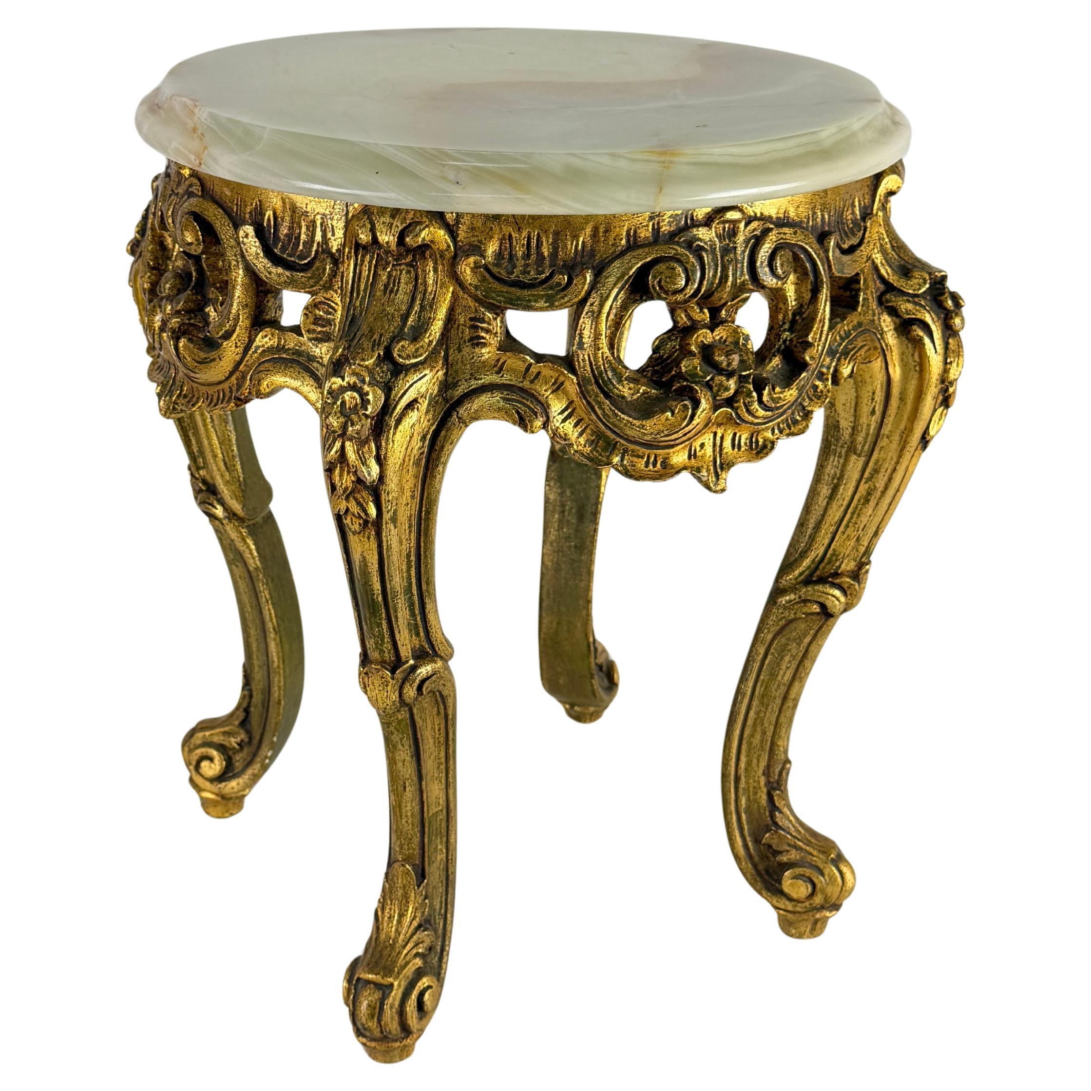 Small Side Table with onyx top, 1960s For Sale