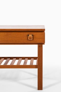 Small Sideboard in Teak and Leather Produced in Sweden
