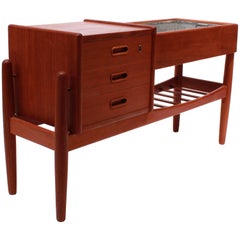 Small Sideboard in Teak with Metal Drawer by Arne Vodder, 1960s