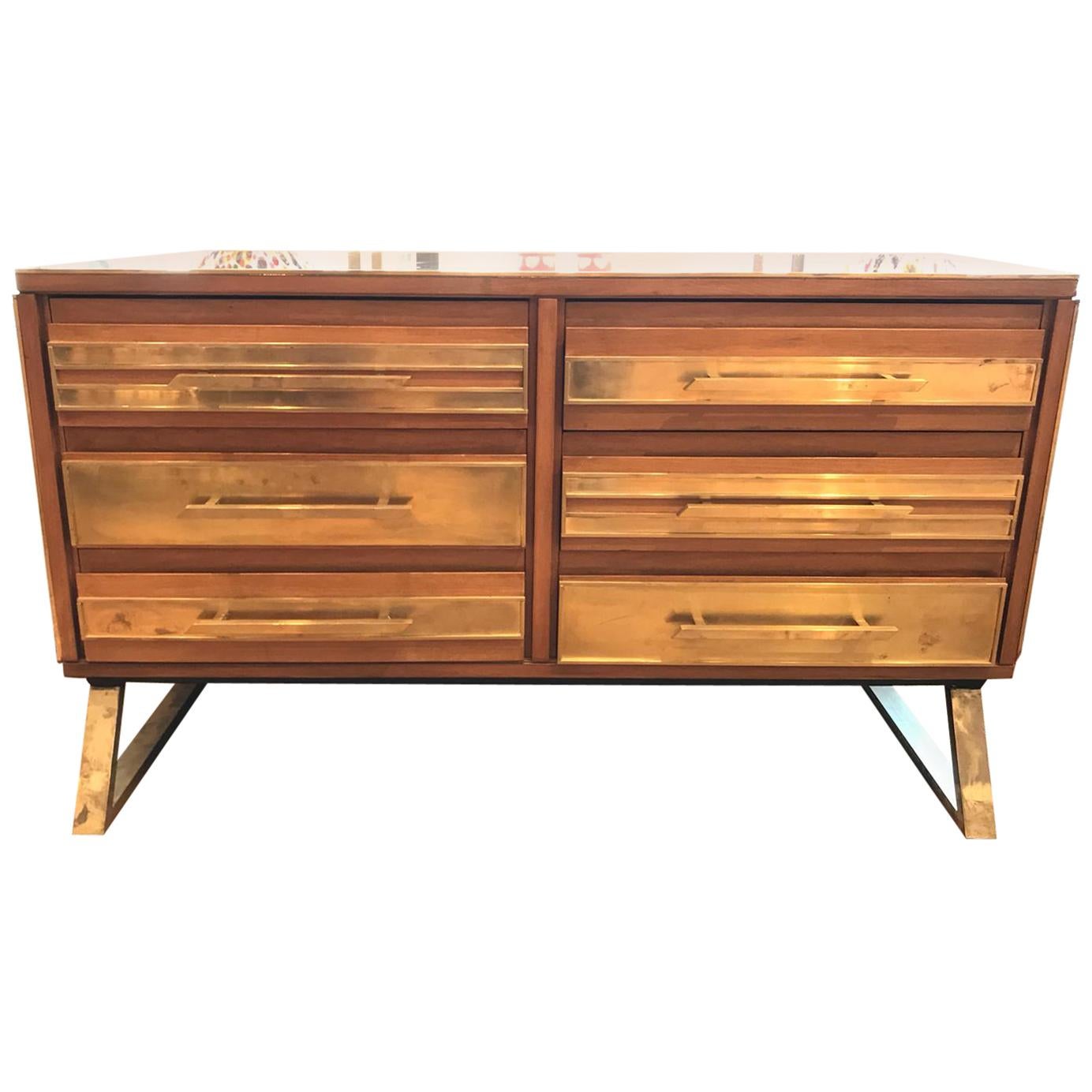 Small Sideboard, Made in Italy by Craftsman, Handmade, 1990s For Sale