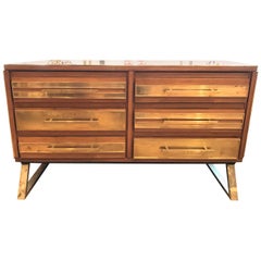 Retro Small Sideboard, Made in Italy by Craftsman, Handmade, 1990s