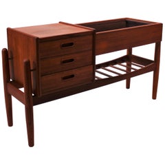 Small Sideboard of Teak with Drawers and Shelves Designed by Arne Vodder, 1960s