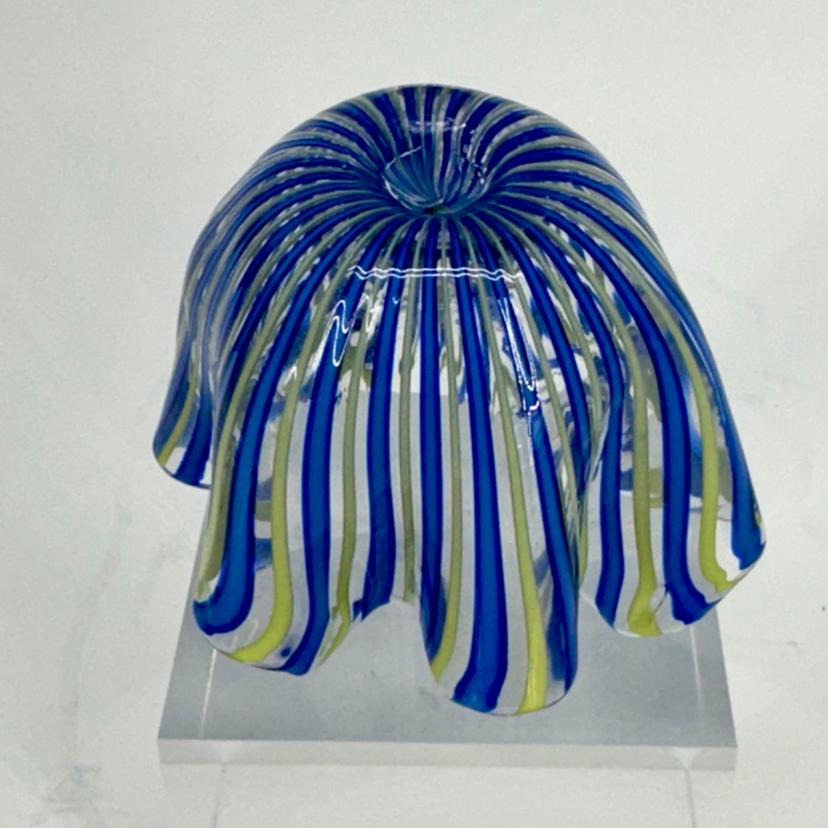 Small Signed Venini Fazzaletto Glass Handkerchief Vase 3