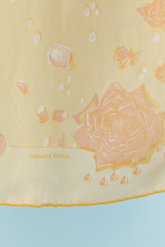 Small silk printed scarf made of two lays Hermès NEW with tag