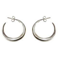 Small Silver Chenier Hoop Earrings